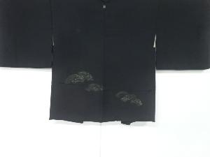 地紙に鶴・松竹梅模様織出し一ツ紋絵羽織